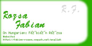 rozsa fabian business card